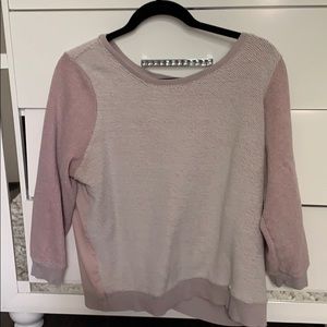 Multi Pink Sweater 3/4 sleeve with cross back